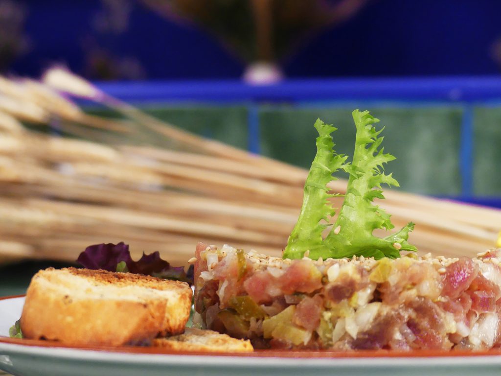 Tartar de atún, Casa Úrsula restaurante en Serrano detalle